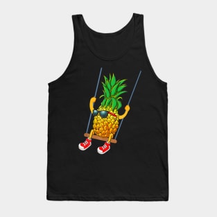 Funny swinging pineapple swinger sunglasses summer Tank Top